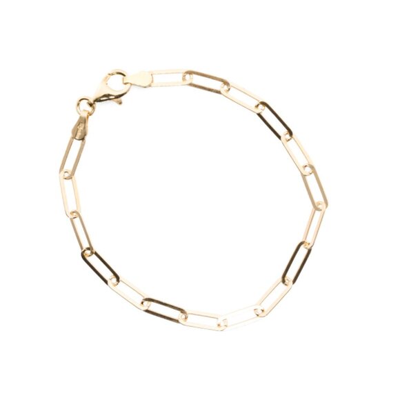 LUCIA MARA  Italy 18kt Gold Plated Sterling Silver Paperclip Bracelet - Picture 1 of 2